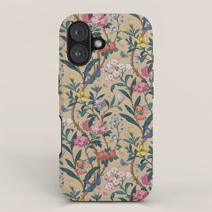 William Morris Birds, Butterflies and Bees Vintage Pattern iPhone Case Gallery Image 1