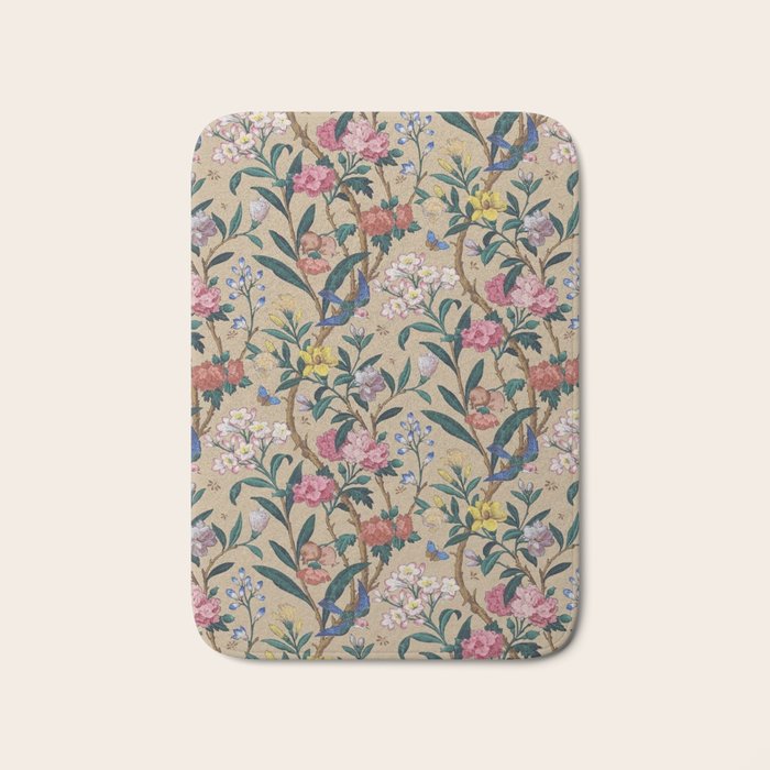 William Morris Birds, Butterflies and Bees Vintage Pattern Bath Mat Gallery Image 1