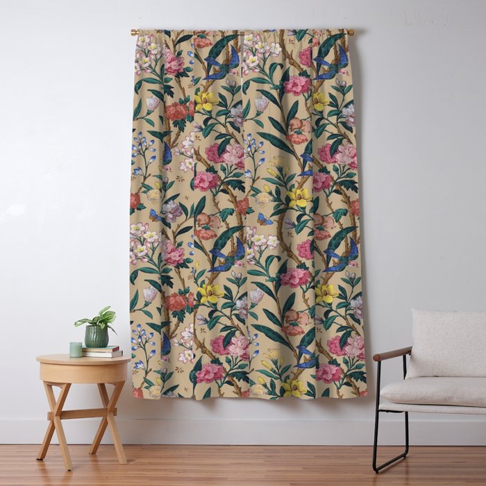 William Morris Birds, Butterflies and Bees Vintage Pattern Window Curtain Gallery Image 5