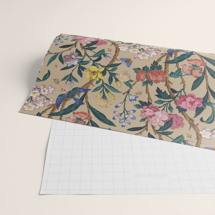 William Morris Birds, Butterflies and Bees Vintage Pattern Wrapping Paper Gallery Image 2