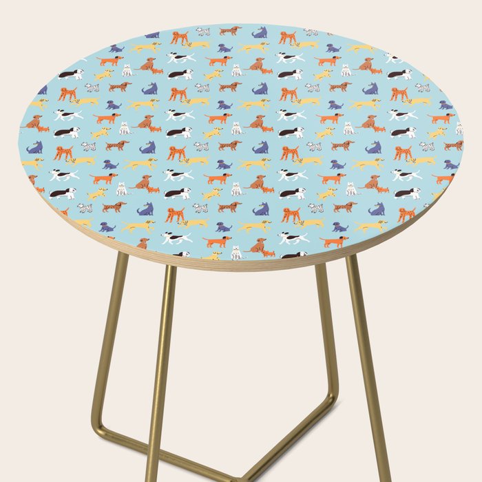 Funny dog animal cartoon art pattern Side Table Gallery Image 2