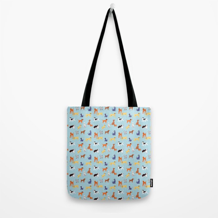 Funny dog animal cartoon art pattern Tote Bag Gallery Image 2