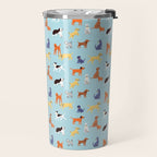Funny dog animal cartoon art pattern Travel Mug Gallery Image 2