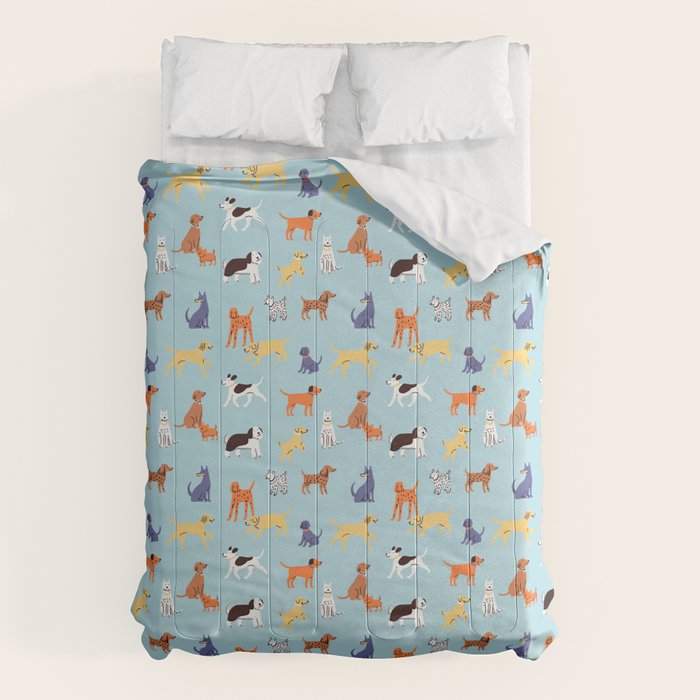 Funny dog animal cartoon art pattern Comforter Gallery Image 1