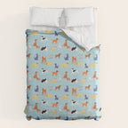 Funny dog animal cartoon art pattern Duvet Cover Gallery Image 6