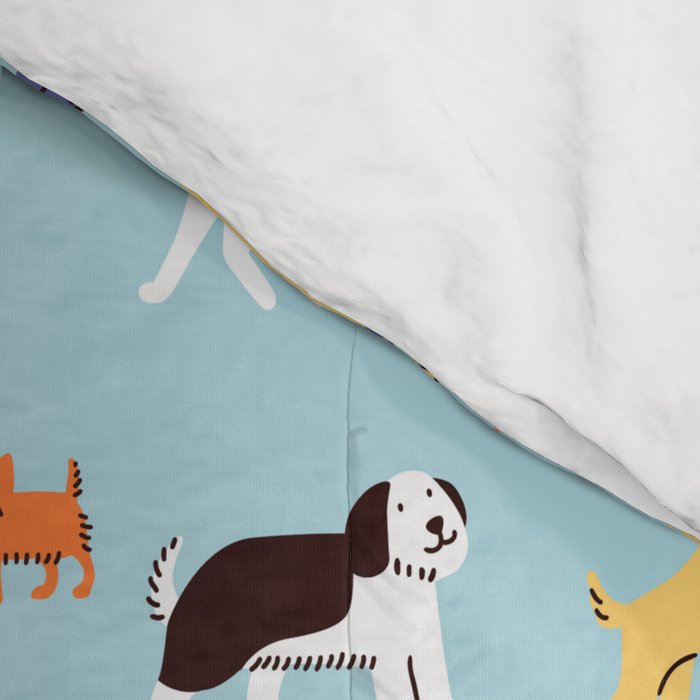Funny dog animal cartoon art pattern Comforter Gallery Image 4