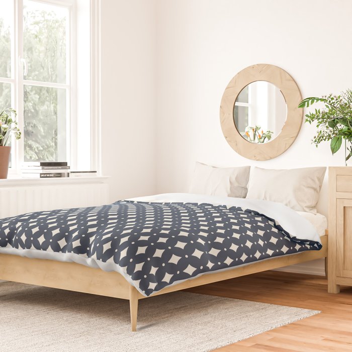 Vintage Stars VIII Dark Navy Blue Duvet Cover Gallery Image 2