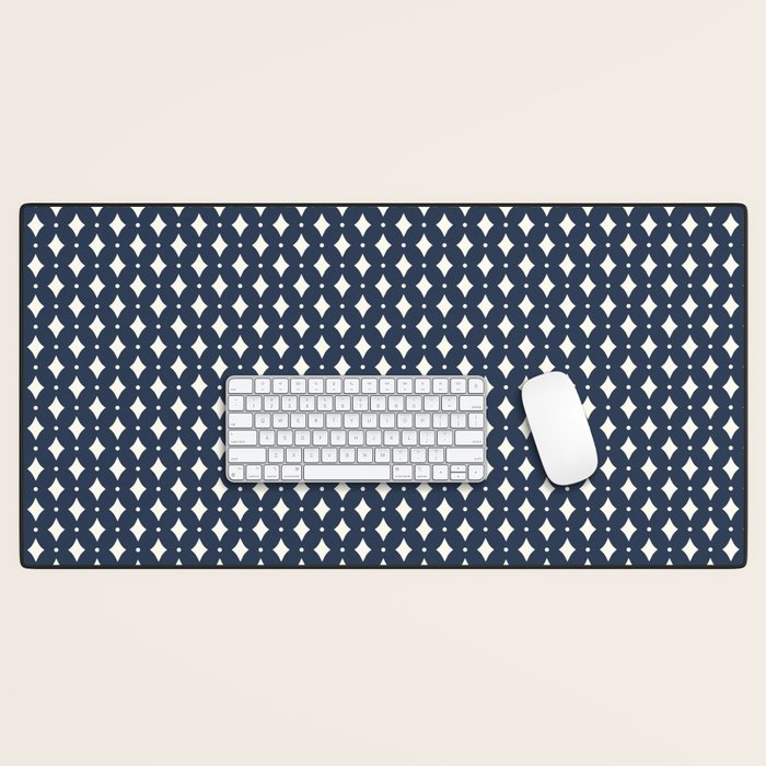 Vintage Stars VIII Dark Navy Blue Desk Mat Gallery Image 1