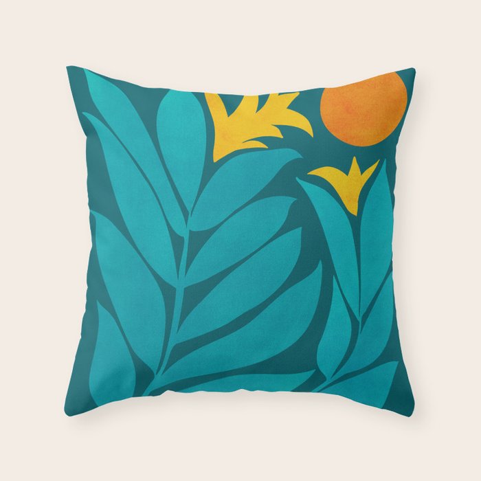 Wild Garden / Whimsical Botanical Series Throw Pillow Gallery Image 1