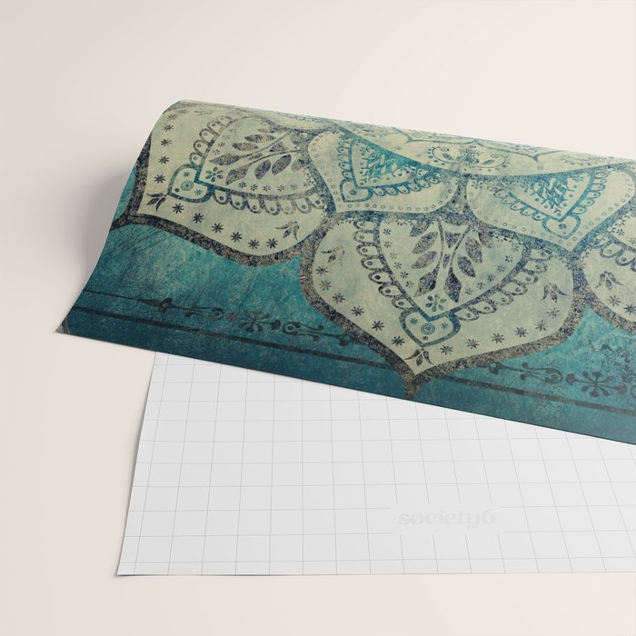 Faded Bohemian Mandala Wrapping Paper Gallery Image 2