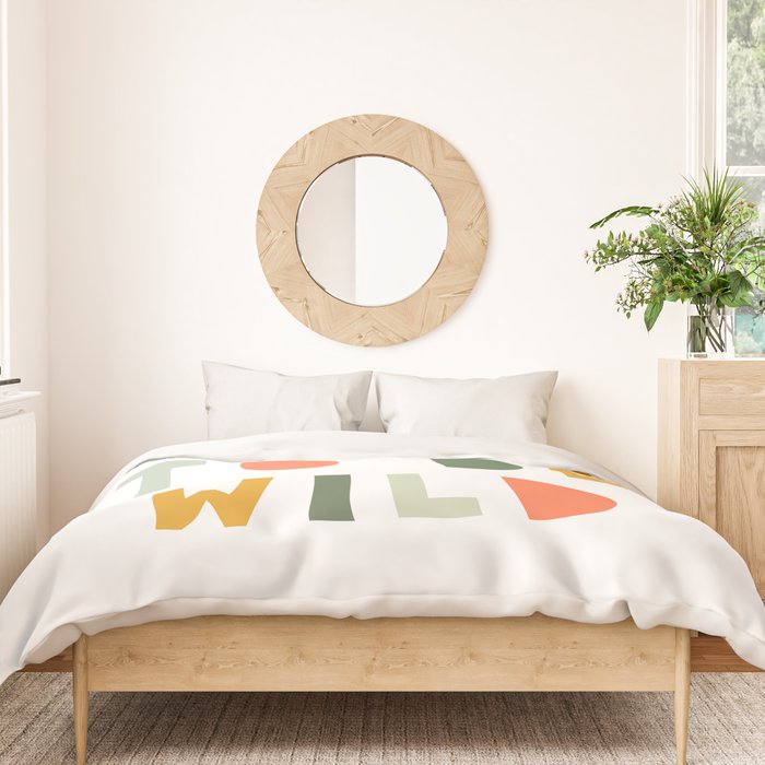 Born To Be Wild, Be Kind, Modern Abstract Print, Boho Decor, Nursery Decor  Duvet Cover Gallery Image 3
