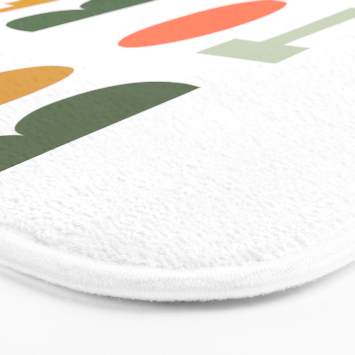 Born To Be Wild, Be Kind, Modern Abstract Print, Boho Decor, Nursery Decor  Bath Mat Gallery Image 3