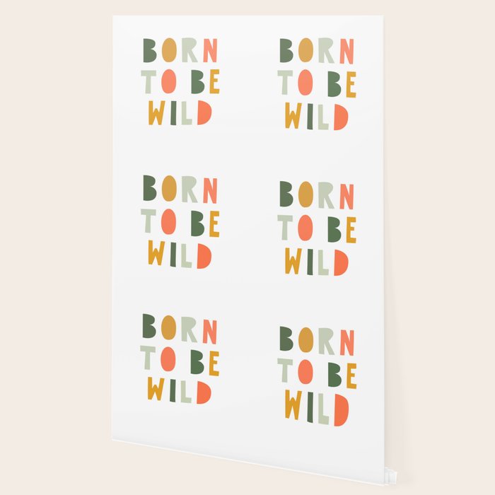 Born To Be Wild, Be Kind, Modern Abstract Print, Boho Decor, Nursery Decor  Wallpaper Gallery Image 2