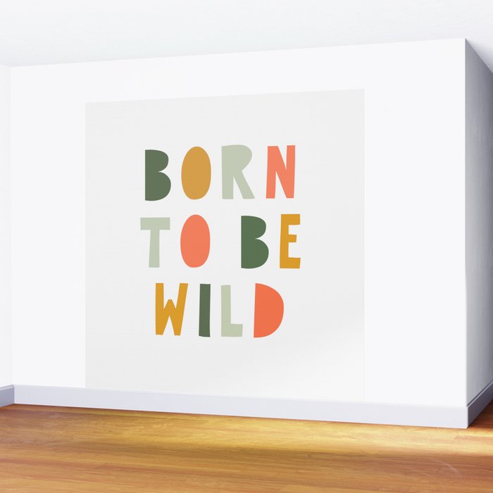 Born To Be Wild, Be Kind, Modern Abstract Print, Boho Decor, Nursery Decor  Wall Mural Gallery Image 2