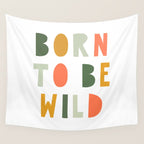 Born To Be Wild, Be Kind, Modern Abstract Print, Boho Decor, Nursery Decor  Wall Tapestry Gallery Image 4