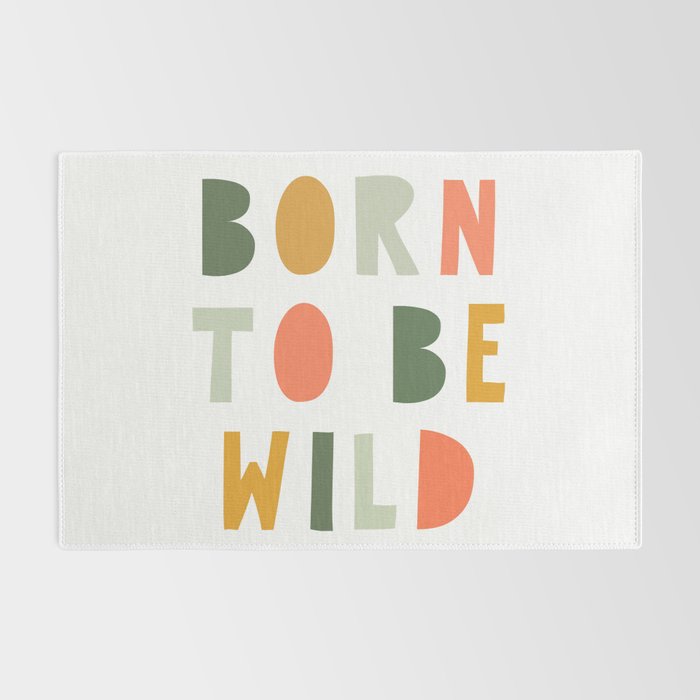 Born To Be Wild, Be Kind, Modern Abstract Print, Boho Decor, Nursery Decor  Rug Gallery Image 2