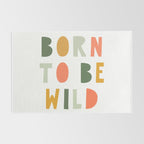 Born To Be Wild, Be Kind, Modern Abstract Print, Boho Decor, Nursery Decor  Rug Gallery Image 2