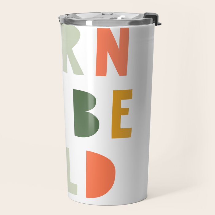 Born To Be Wild, Be Kind, Modern Abstract Print, Boho Decor, Nursery Decor  Travel Mug Gallery Image 2