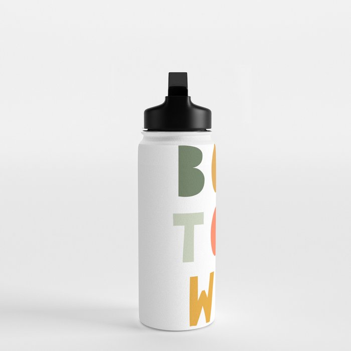 Born To Be Wild, Be Kind, Modern Abstract Print, Boho Decor, Nursery Decor  Water Bottle Gallery Image 3