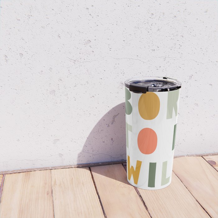 Born To Be Wild, Be Kind, Modern Abstract Print, Boho Decor, Nursery Decor  Travel Mug Gallery Image 4