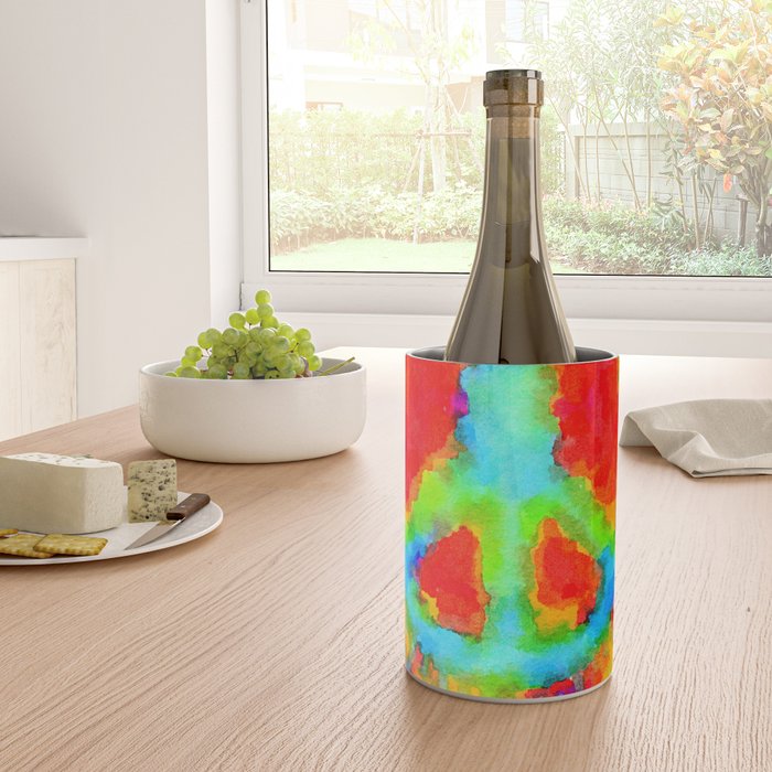 Tie Dye Peace Sign Wine Chiller Gallery Image 4