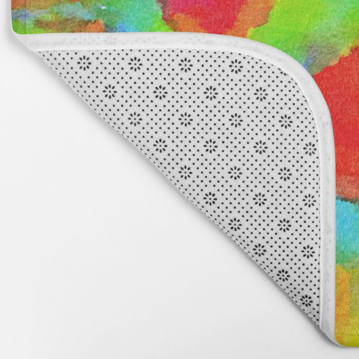 Tie Dye Peace Sign Bath Mat Gallery Image 2