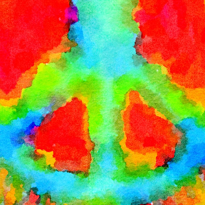 Tie Dye Peace Sign Coffee Mug Gallery Image 2