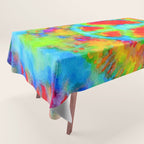 Tie Dye Peace Sign Tablecloth Gallery Image 1