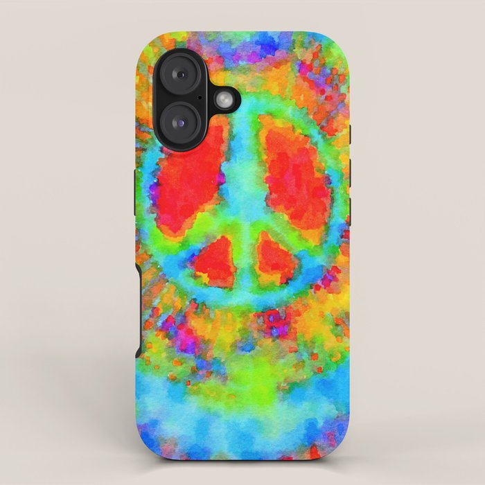 Tie Dye Peace Sign iPhone Case Gallery Image 1