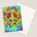 Tie Dye Peace Sign Stationery Card Gallery Image 2