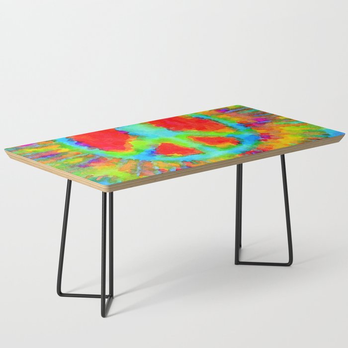 Tie Dye Peace Sign Coffee Table Gallery Image 1
