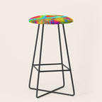 Tie Dye Peace Sign Stool Gallery Image 1