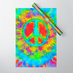 Tie Dye Peace Sign Wrapping Paper Gallery Image 1