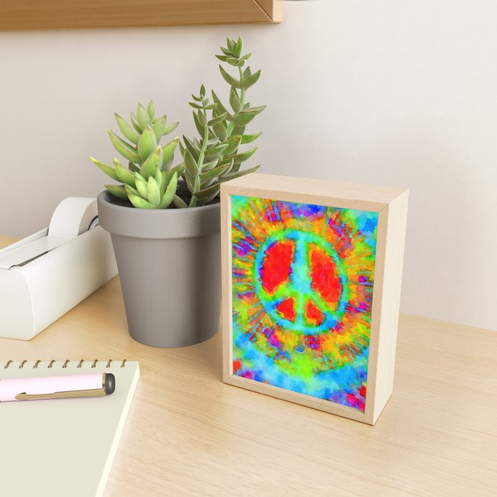 Tie Dye Peace Sign Mini Art Print Gallery Image 2
