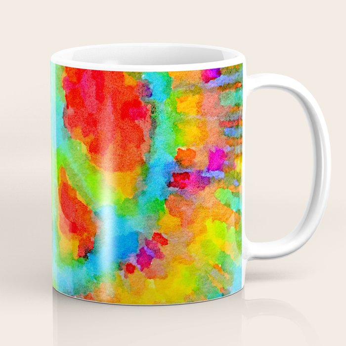 Tie Dye Peace Sign Coffee Mug Gallery Image 1