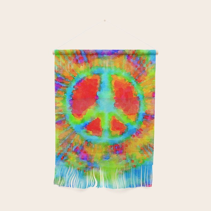 Tie Dye Peace Sign Wall Hanging Gallery Image 1