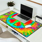 Tie Dye Peace Sign Desk Mat Gallery Image 2