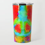 Tie Dye Peace Sign Travel Mug Gallery Image 1