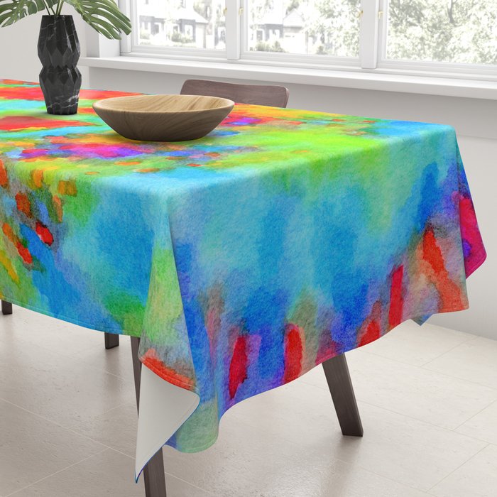 Tie Dye Peace Sign Tablecloth Gallery Image 3