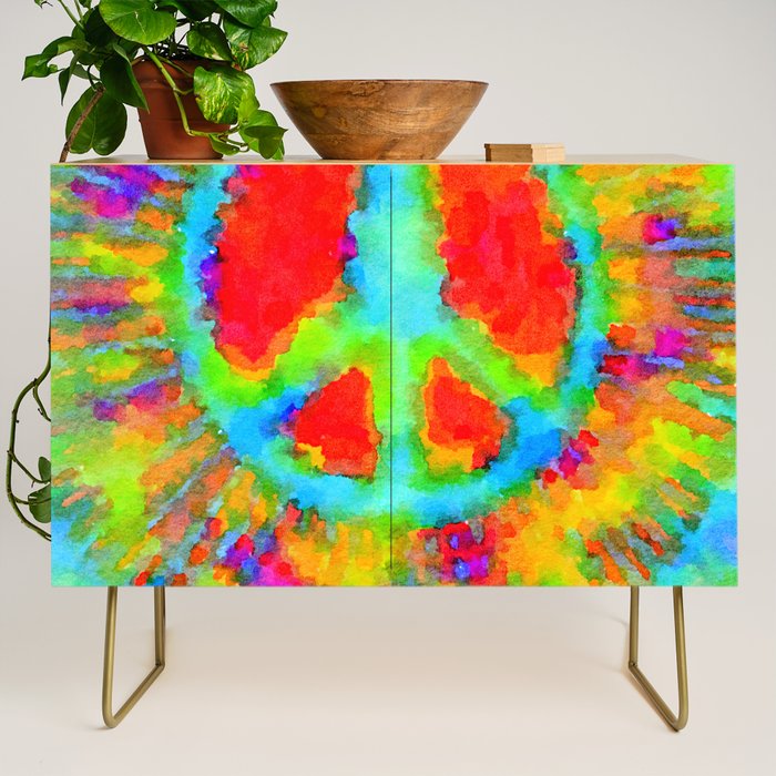 Tie Dye Peace Sign Credenza Gallery Image 1