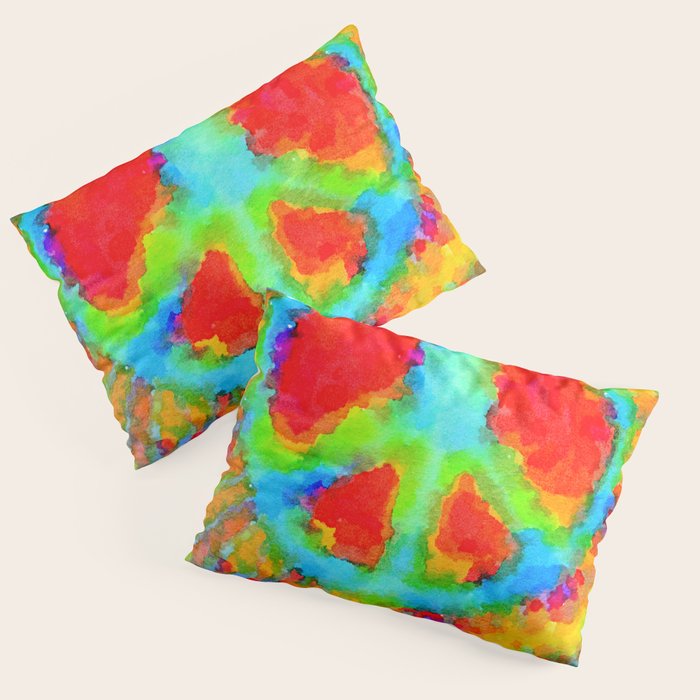 Tie Dye Peace Sign Pillow Sham Gallery Image 1