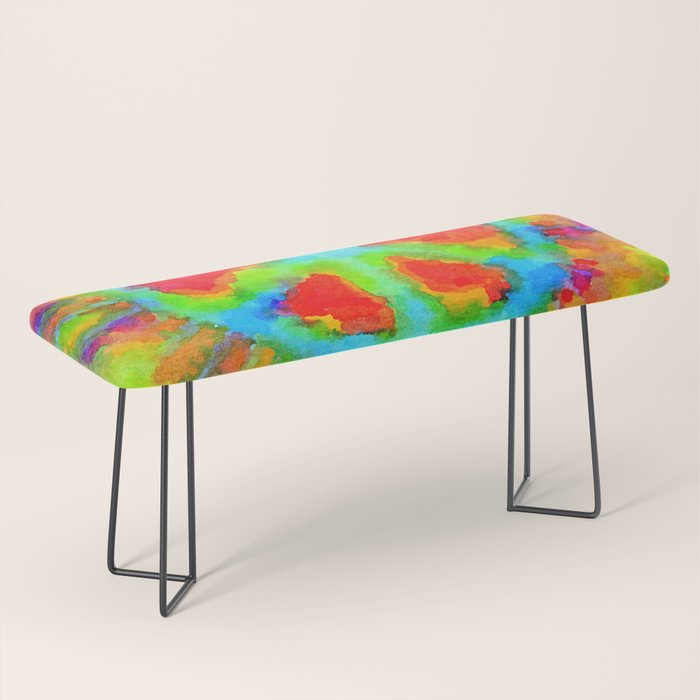 Tie Dye Peace Sign Bench Gallery Image 1