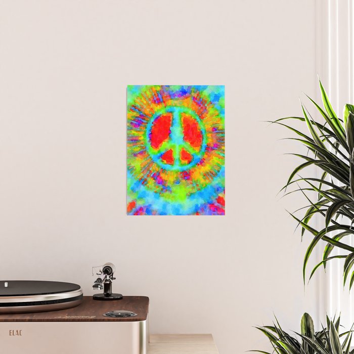 Tie Dye Peace Sign Poster Gallery Image 2