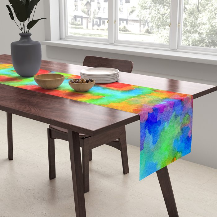Tie Dye Peace Sign Table Runner Gallery Image 2