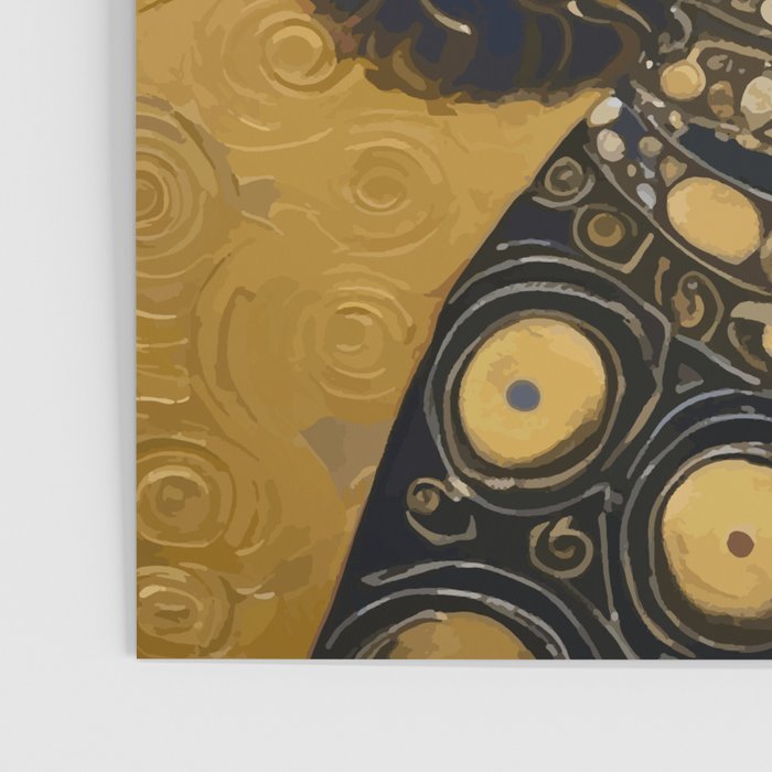 Gustav Klimt Style Beautiful Girl Dog with Black and Gold Jacket Poster Gallery Image 3