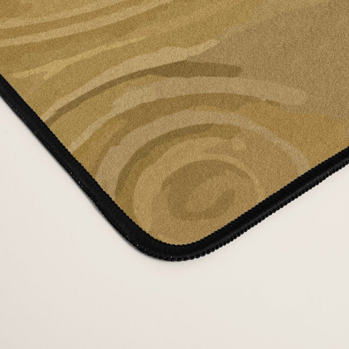 Gustav Klimt Style Beautiful Girl Dog with Black and Gold Jacket Desk Mat Gallery Image 4