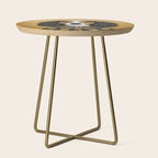 Gustav Klimt Style Beautiful Girl Dog with Black and Gold Jacket Side Table Gallery Image 1