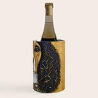 Gustav Klimt Style Beautiful Girl Dog with Black and Gold Jacket Wine Chiller Gallery Image 3