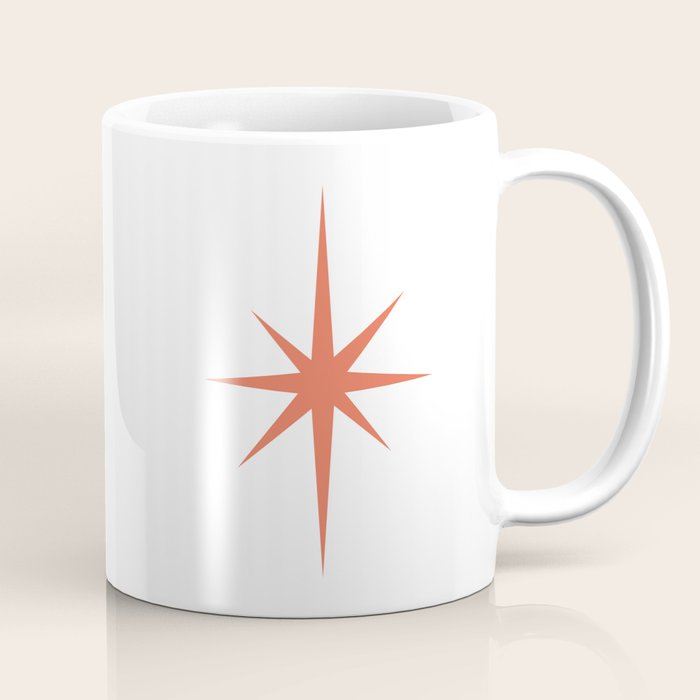 Orange Mid Century Starburst Coffee Mug Gallery Image 1
