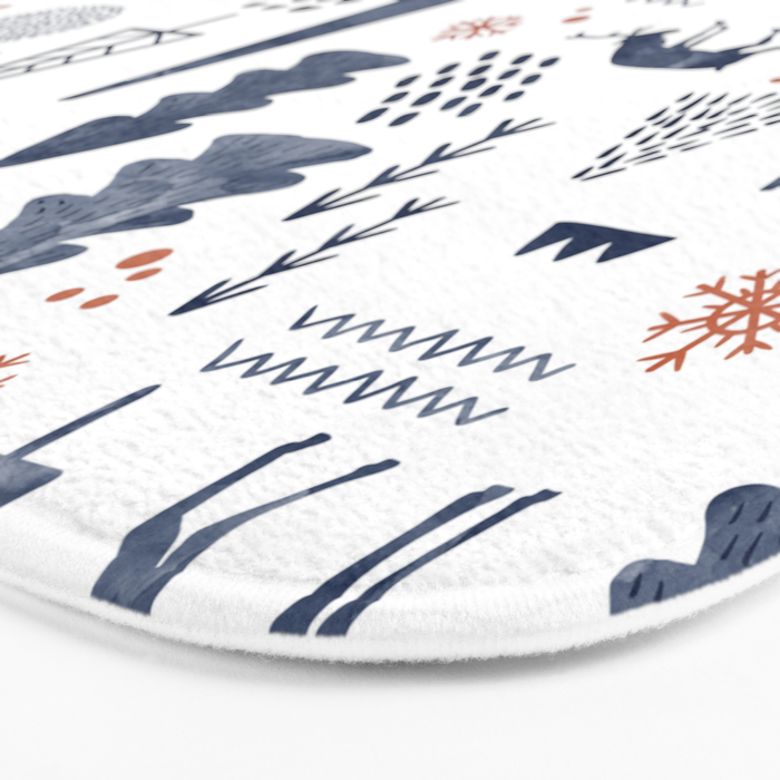 Deer Christmas forest Bath Mat Gallery Image 3